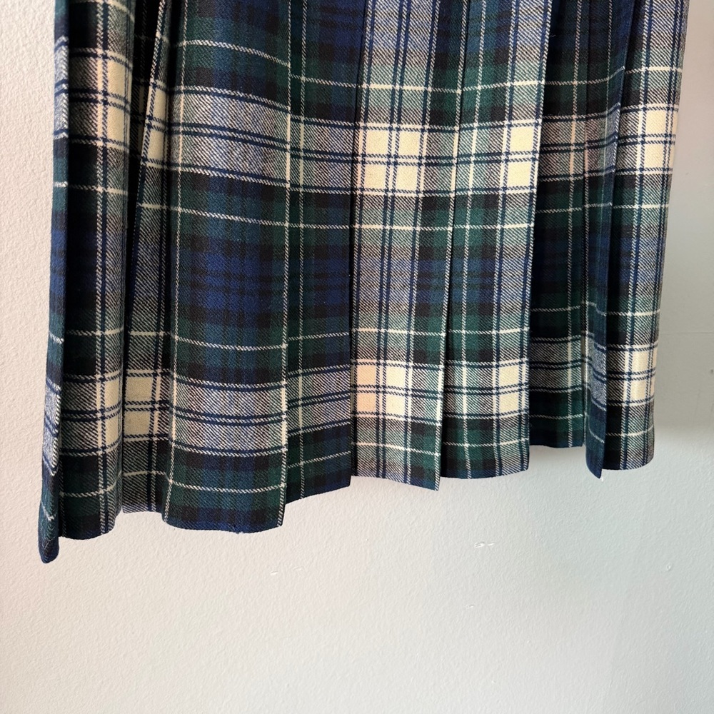 70’s Vintage Pendleton Wool Plaid Fringe Wrap Tartan Skirt Size XS/S - Picture 5 of 8